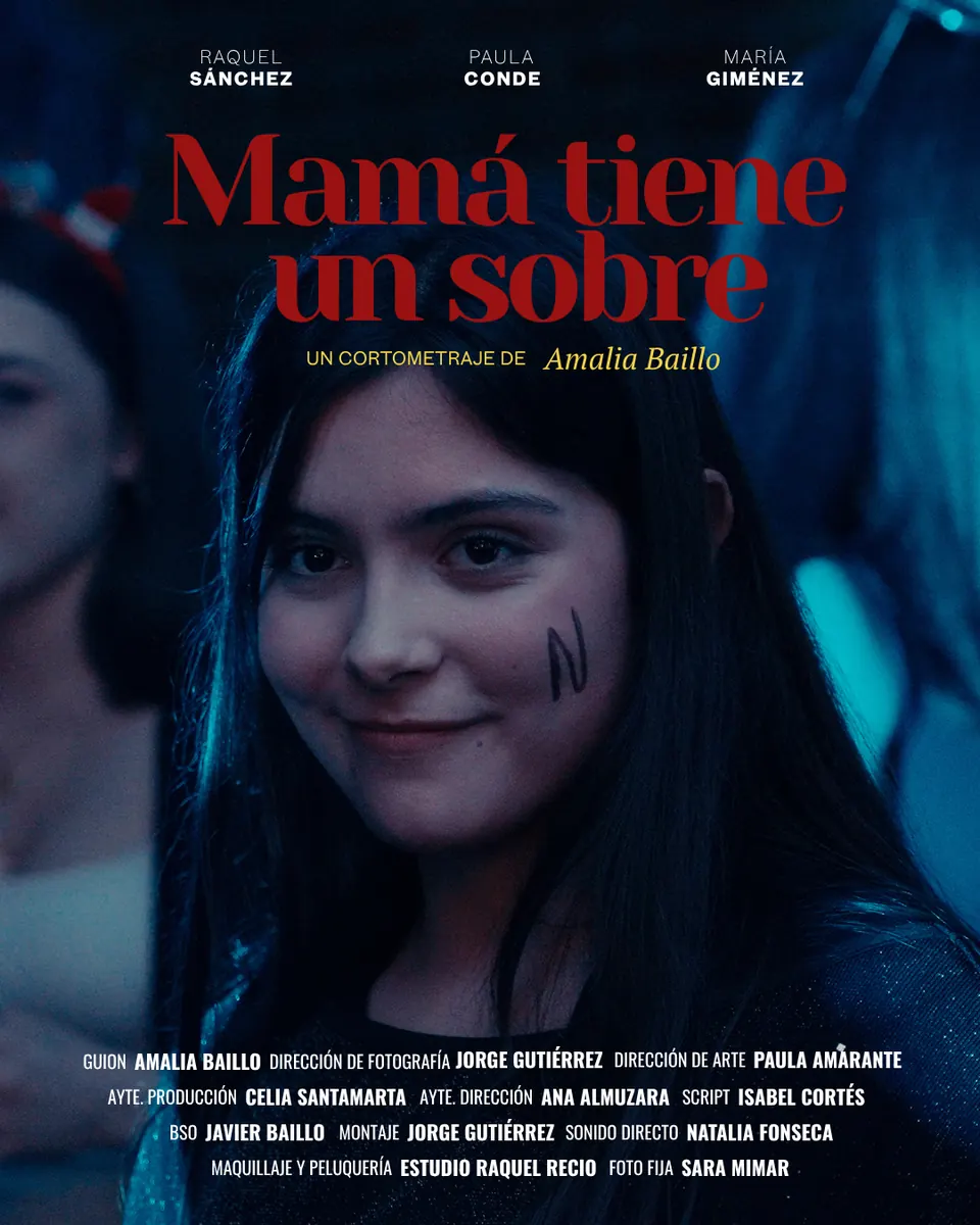 Cartel del cortometraje «Mamá tiene un sobre», de Amalia Baillo
